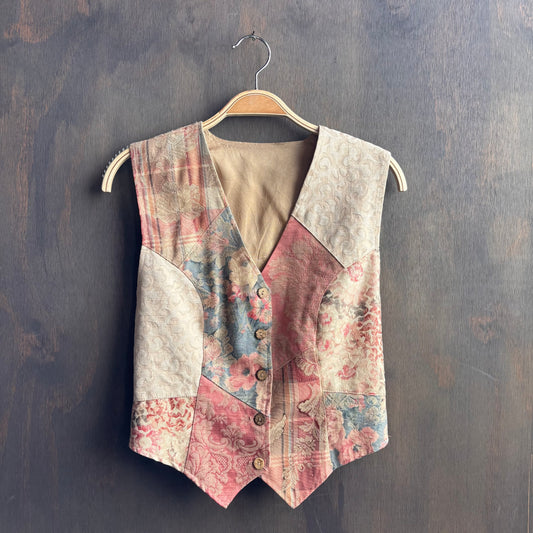Vintage Floral Patchwork Vest