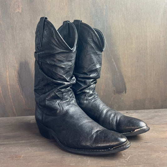 Custom Made Black Roper Boots