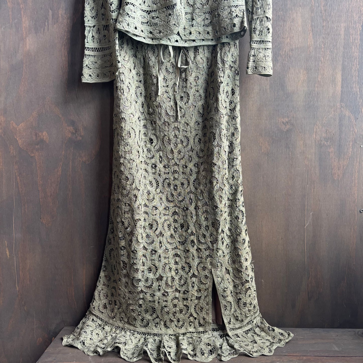 Double D Ranchwear Green Lace Set