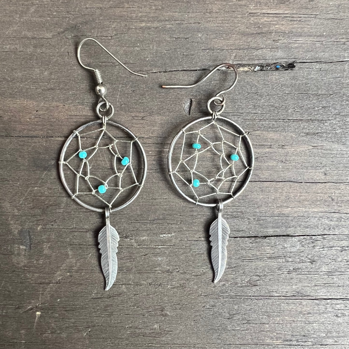 Silver Dreamcatcher Earrings