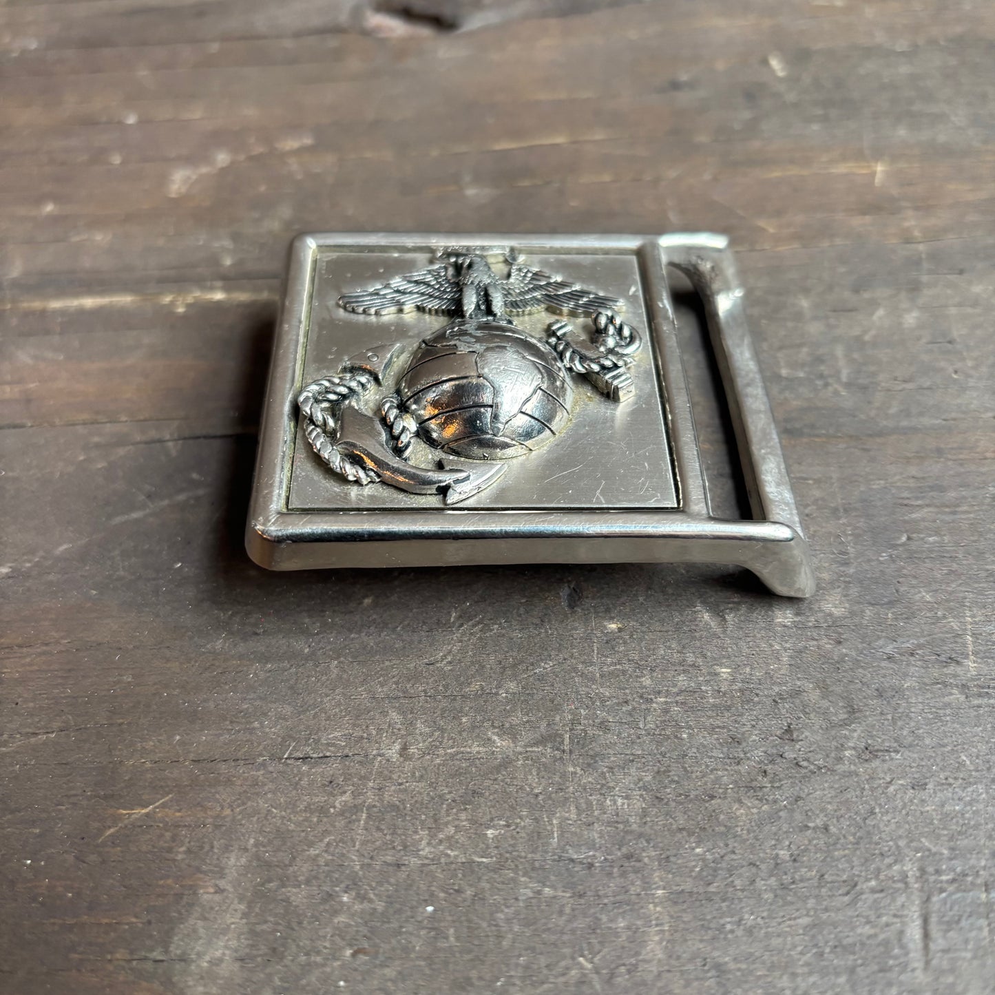 US Marine Corps Silver Belt Buckle