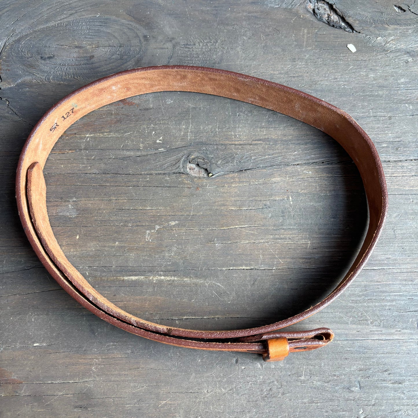 Tan Tooled Leather Belt