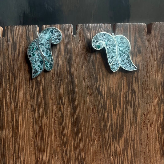 Sterling Silver Plume Clip On Earrings