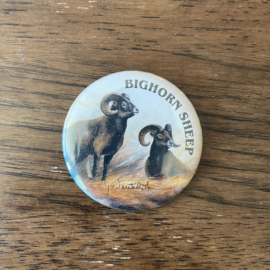 Bighorn Sheep Button Pin