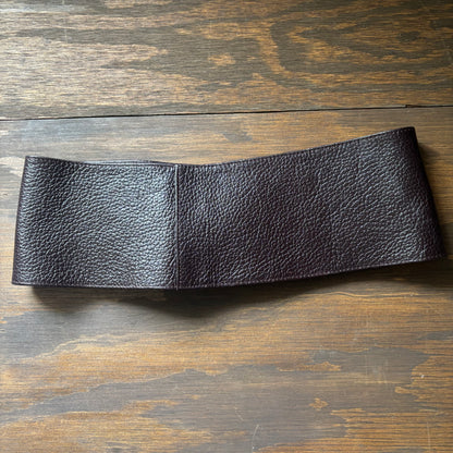 Wide Brown Leather Belt