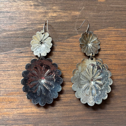 Metal Concho Earrings