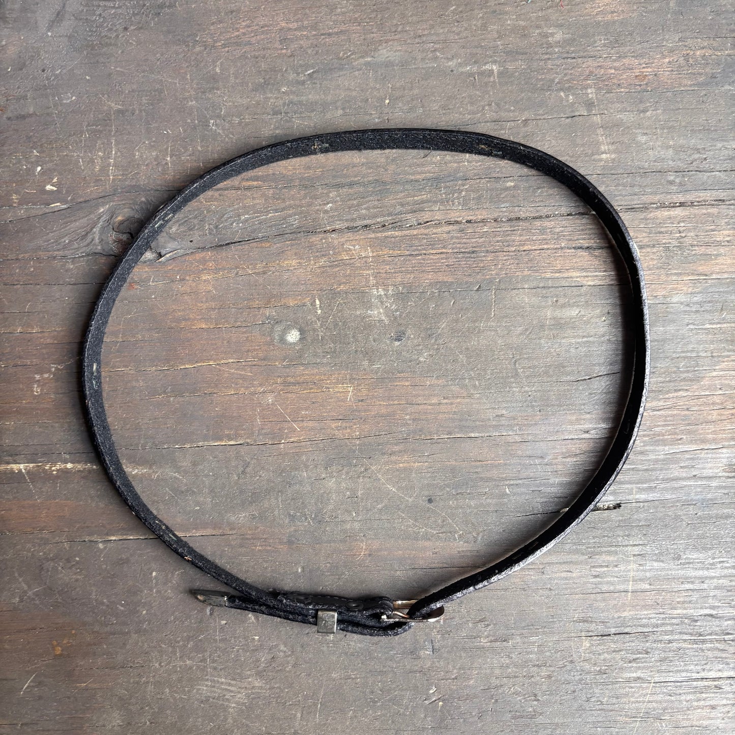 Black Leather Hat Band with Conchos