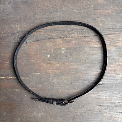 Black Leather Hat Band with Conchos