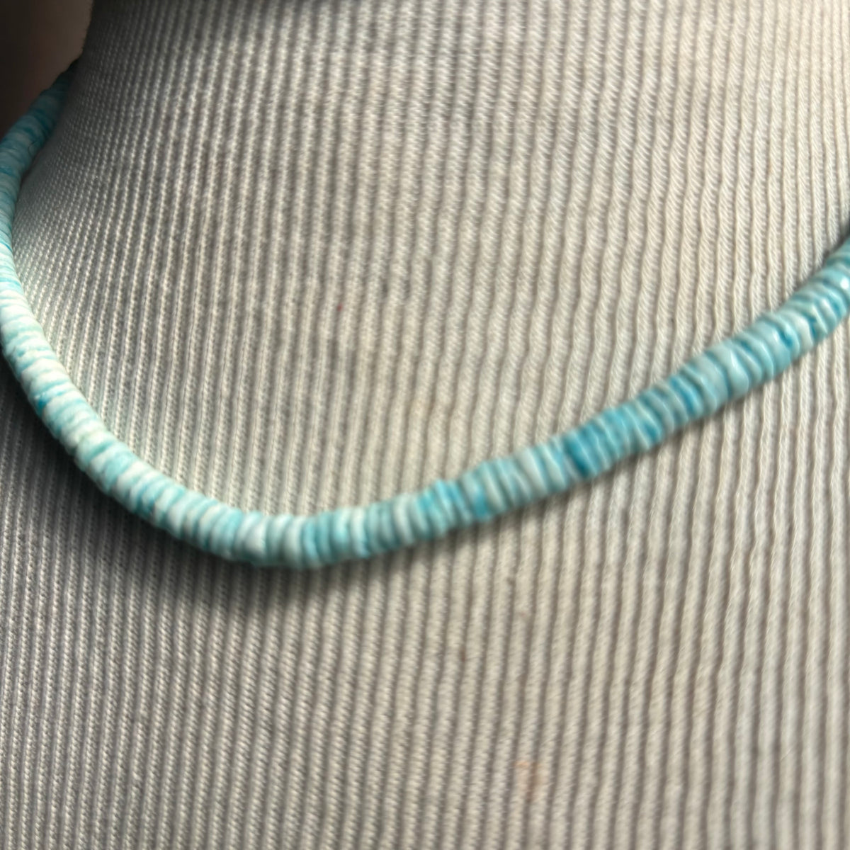 Dyed Blue Shell Necklace