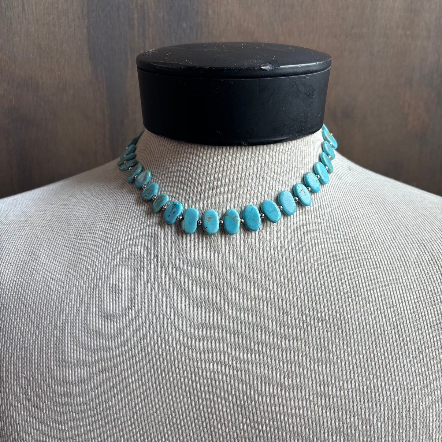 Oval Turquoise Stone Necklace