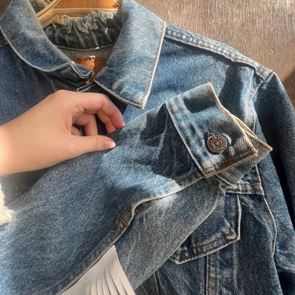 Out of The Blue Fringed Vintage Jacket