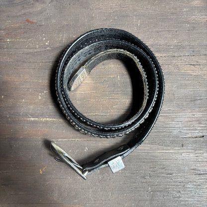Black Leather Studded Belt