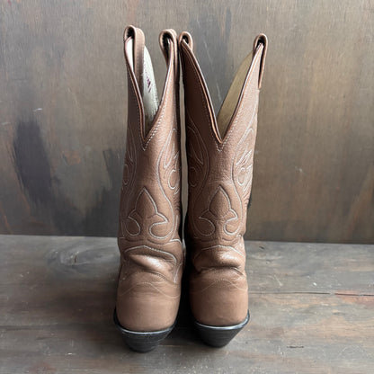 Vintage Olathe Beige Leather Boots