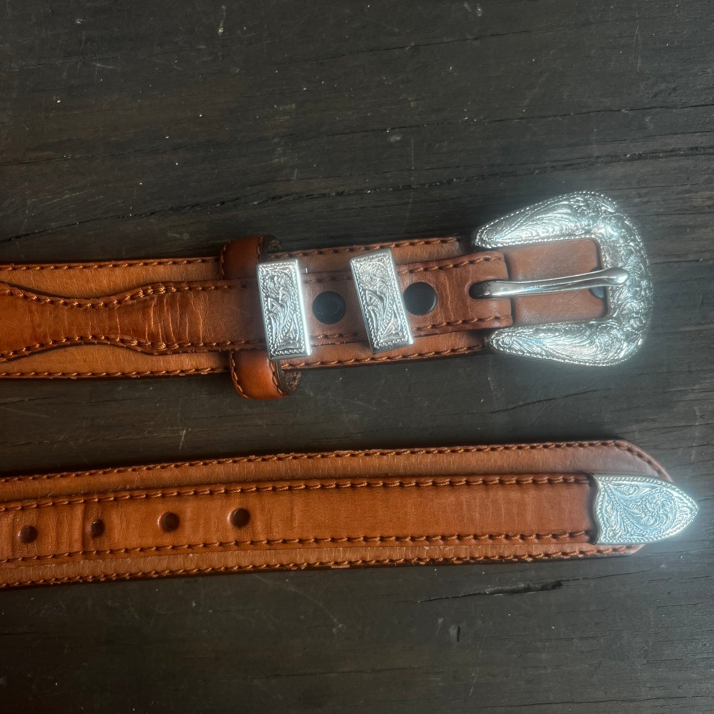 Tony Lama Light Brown Western Belt