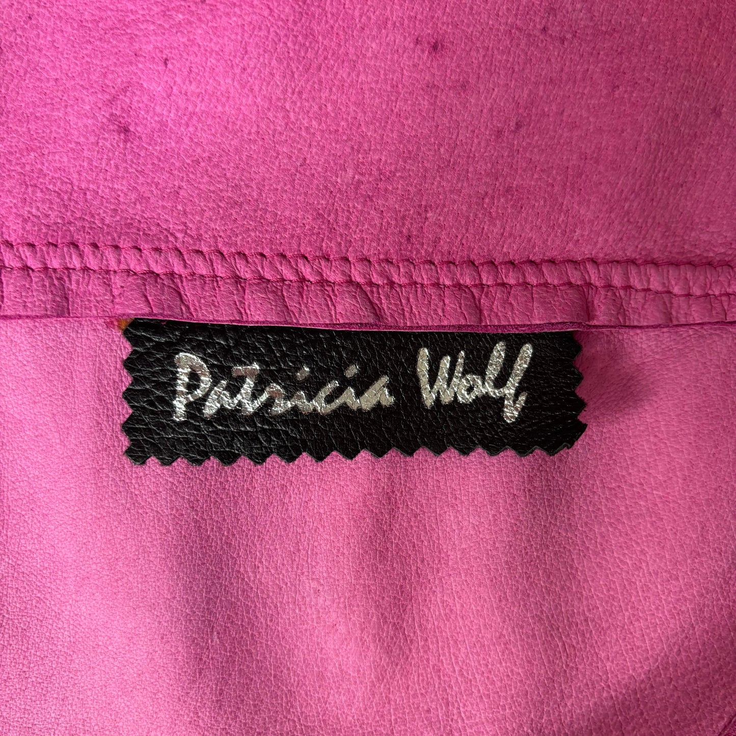 Patricia Wolf Fuchsia Leather Shawl