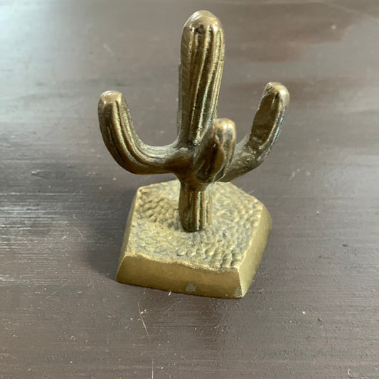 Small Metal Cactus Sculpture