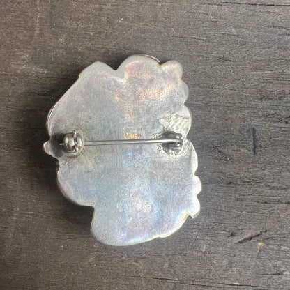 Vintage Silver Pin with Stones