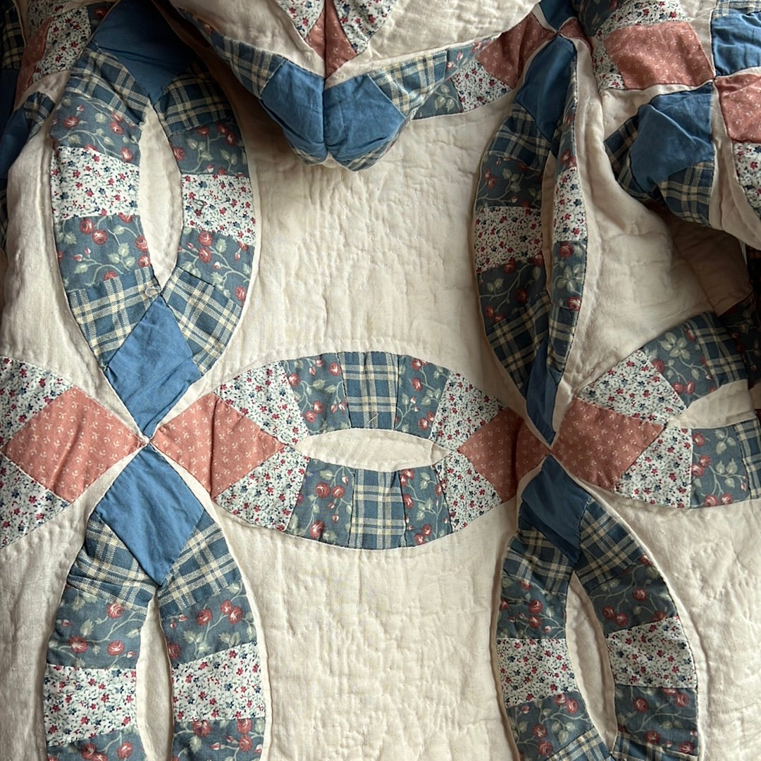 Vintage Patchwork Quilt Coat with Scalloped Edge