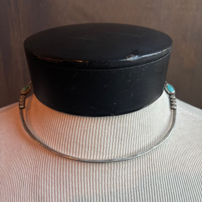 Sterling Turquoise Collar Necklace