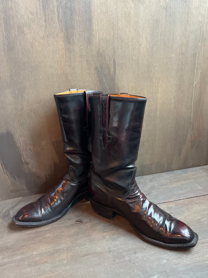 Lucchese Burgundy Western Boots