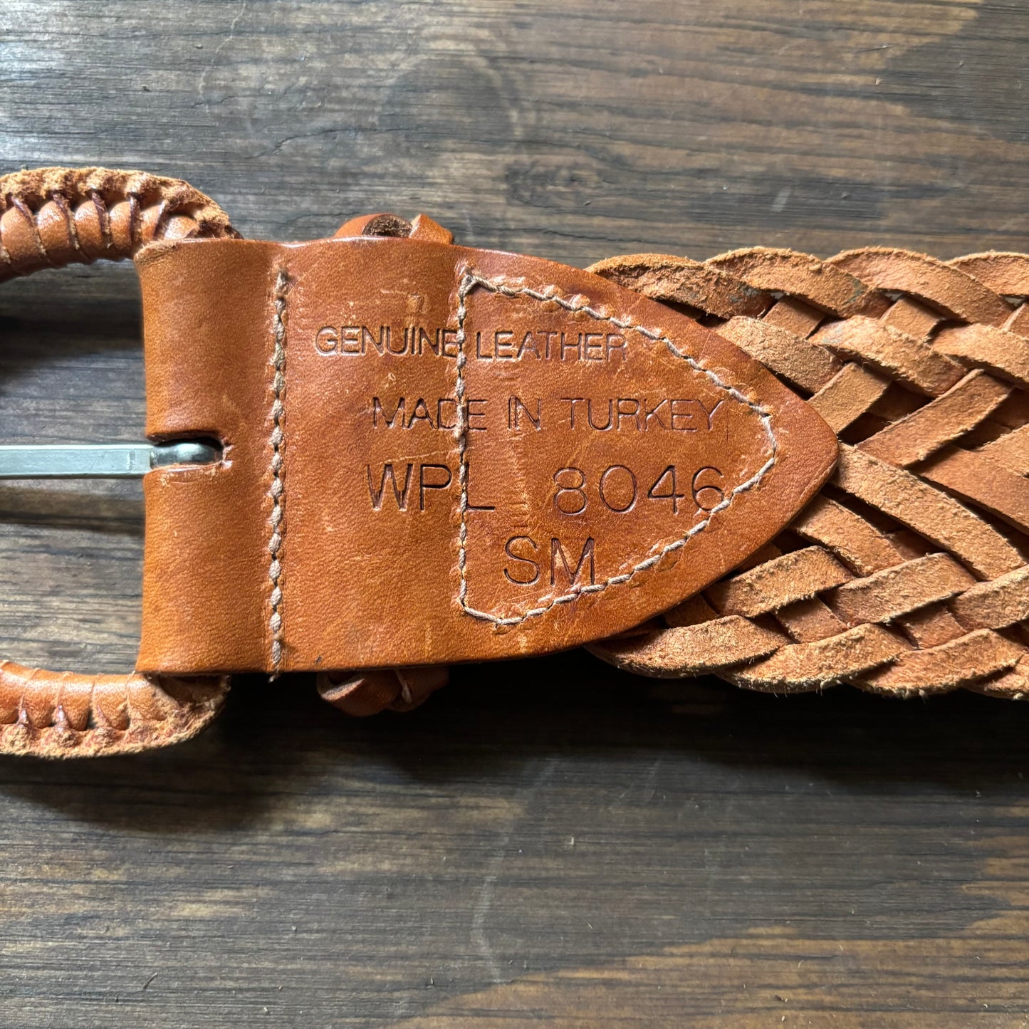 Tan Braided Leather Belt
