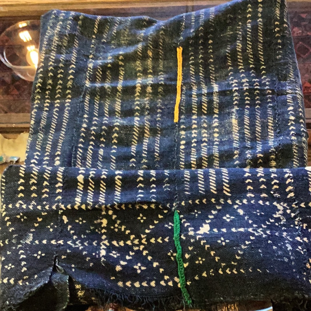 Blue Indigo African Tapestry Fabric
