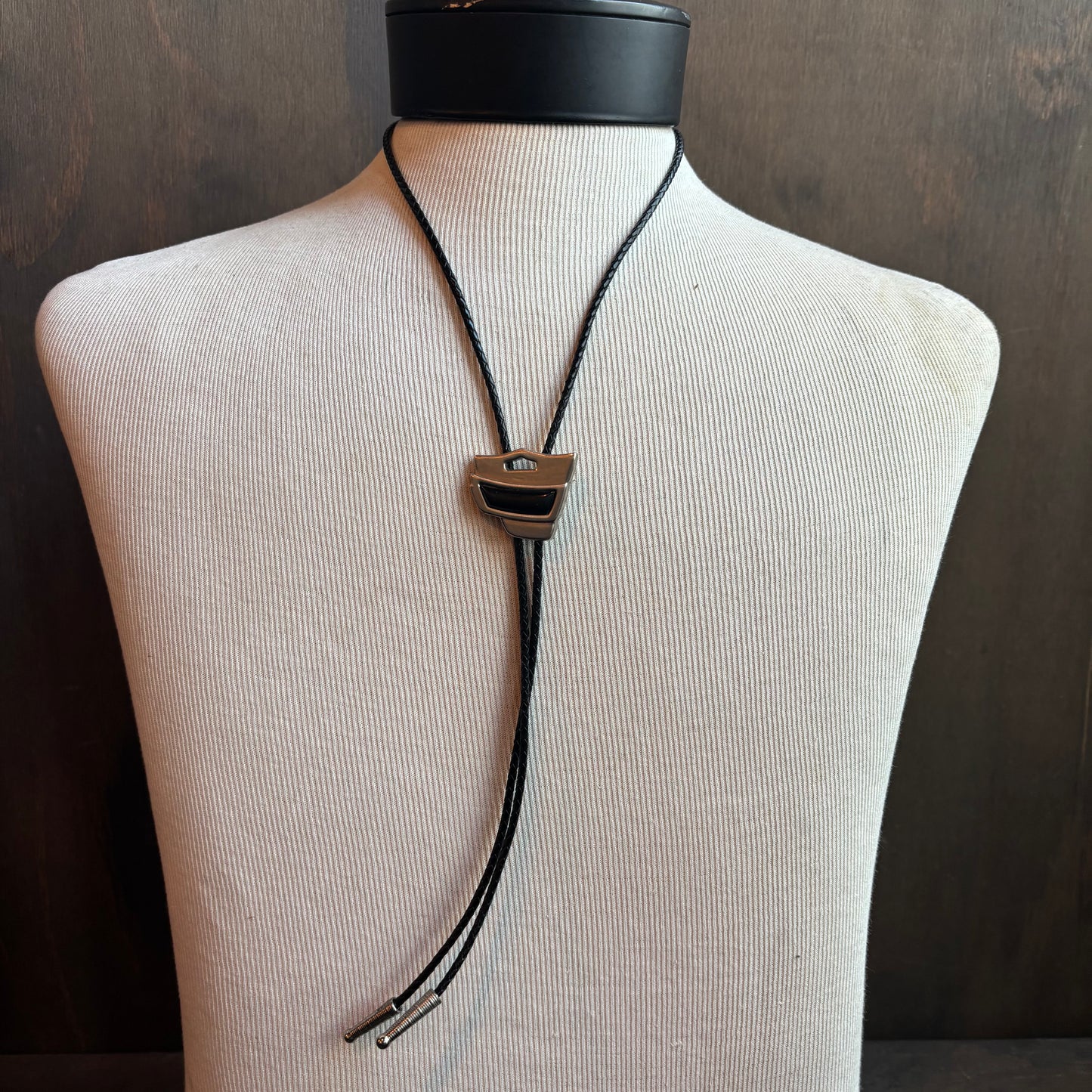 Silver and Black Bolo