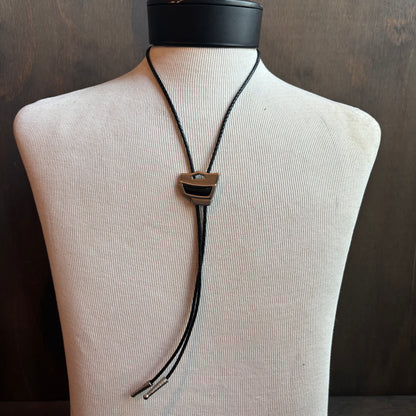 Silver and Black Bolo