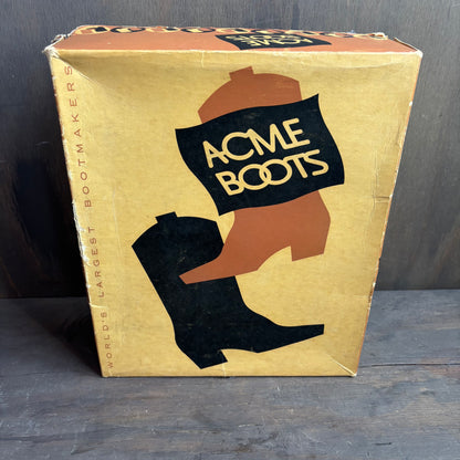 Vintage Acme Black Leather Boots