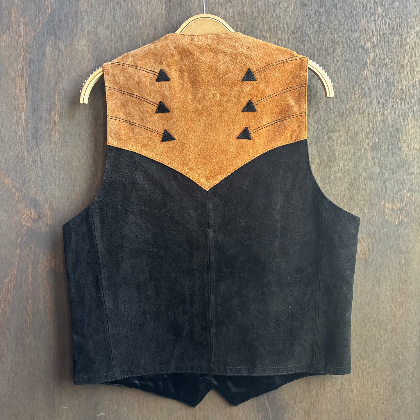 Scully Black and Tan Leather Vest