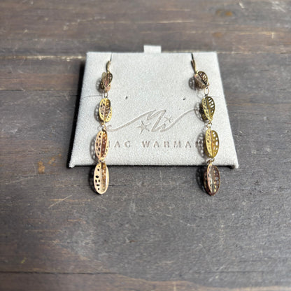 Mac Warman Vintage Brass Leaf Earring