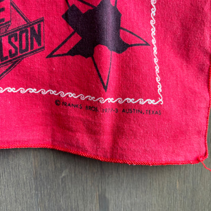 Vintage Red Will Nelson Bandana