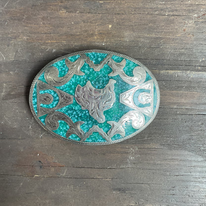 Western Saddle Belt Buckle