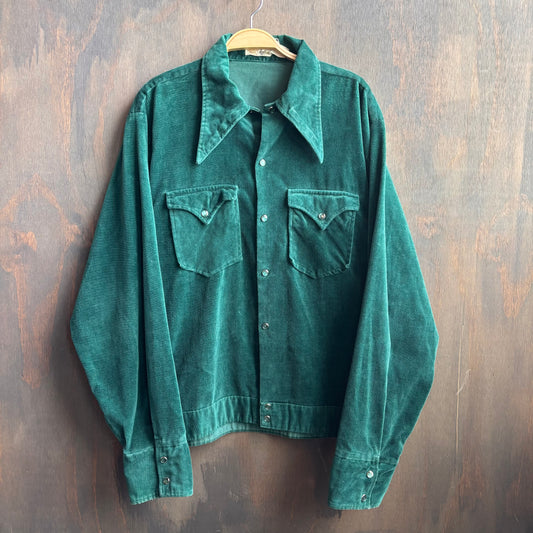 Vintage Green Corduroy Shacket