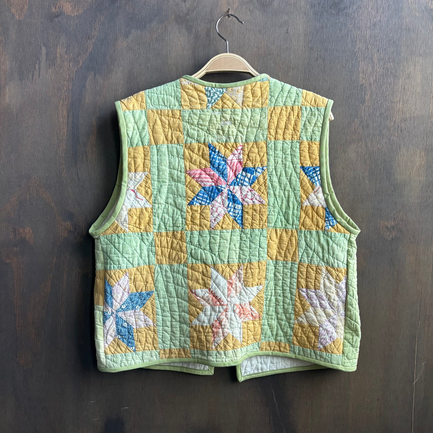 Vintage Yellow and Green Quilt Vest