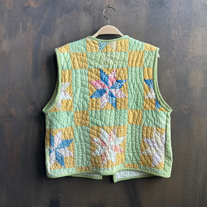 Vintage Yellow and Green Quilt Vest