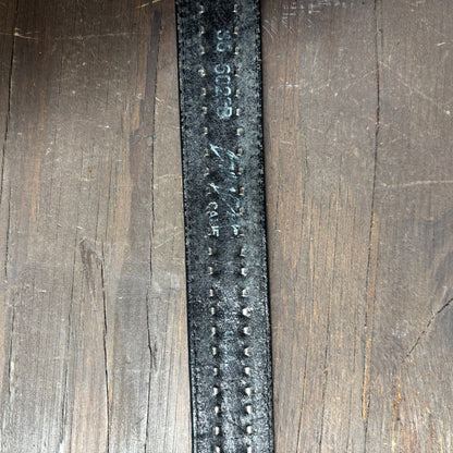 Black Leather Studded Belt