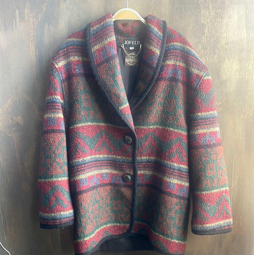 Jofeld Multi-Colored Wool Coat