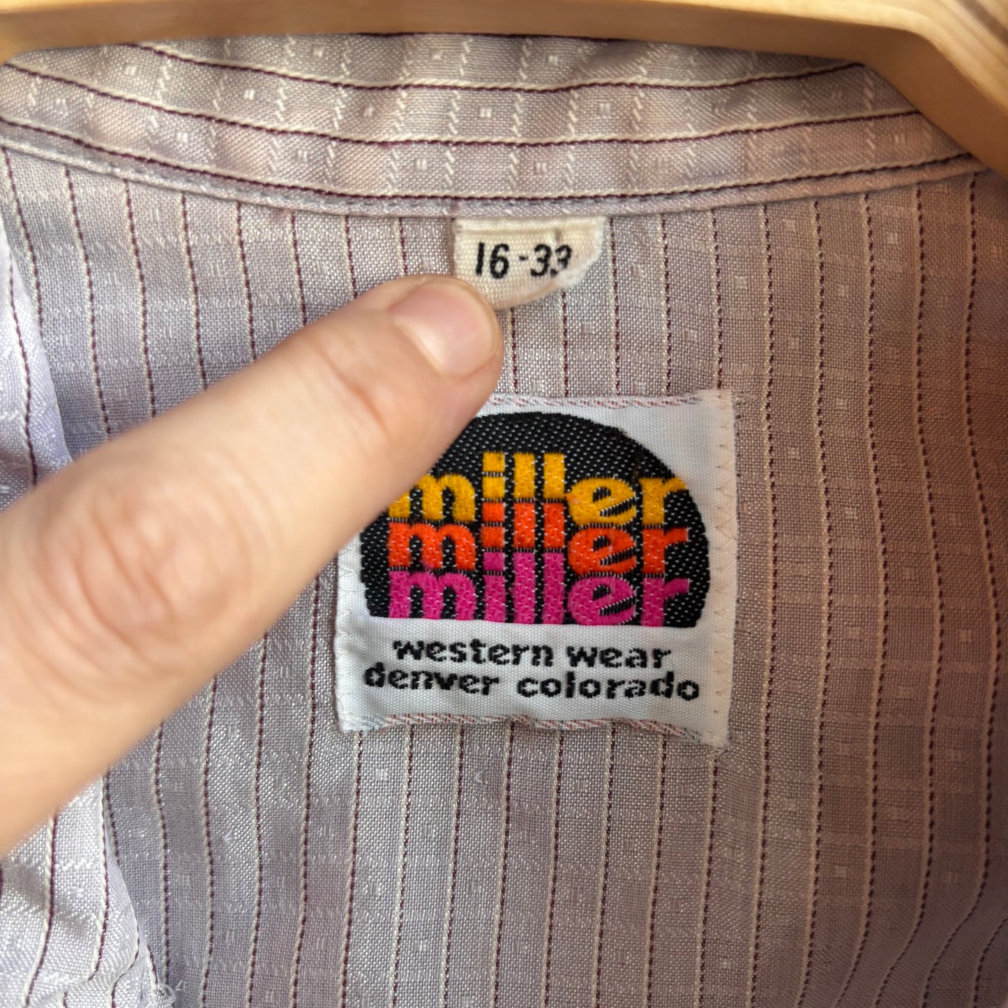 Vintage Miller Pinstripe Pearl Snap