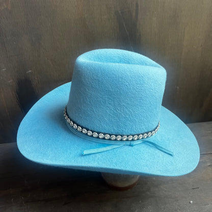 American Hat Co. Blue Hat with Studded Band