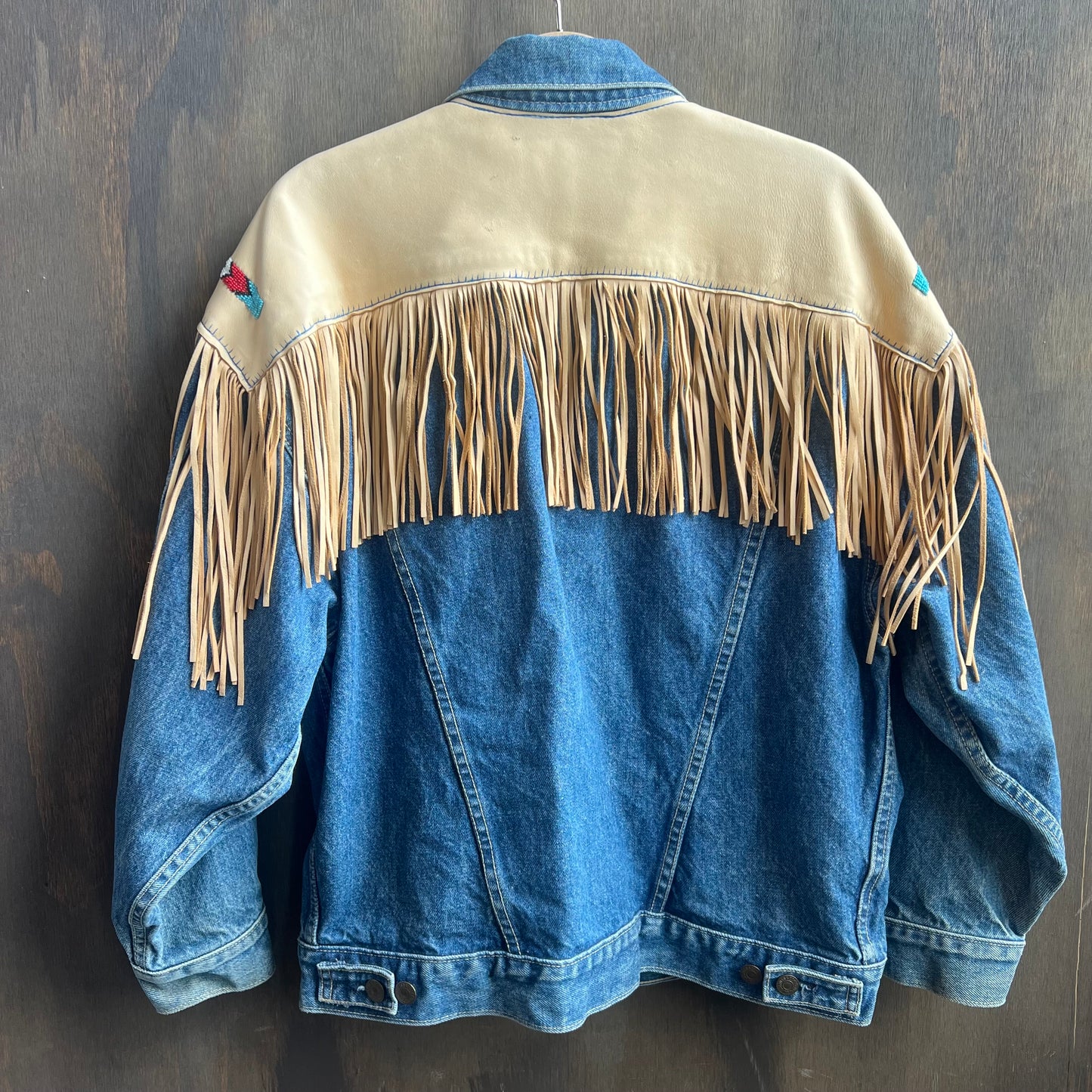 Vintage Levi’s Denim and Leather Fringe Jacket