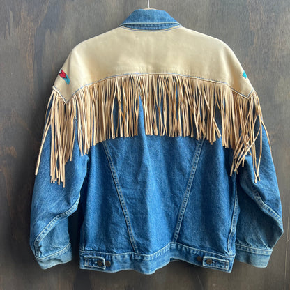 Vintage Levi’s Denim and Leather Fringe Jacket