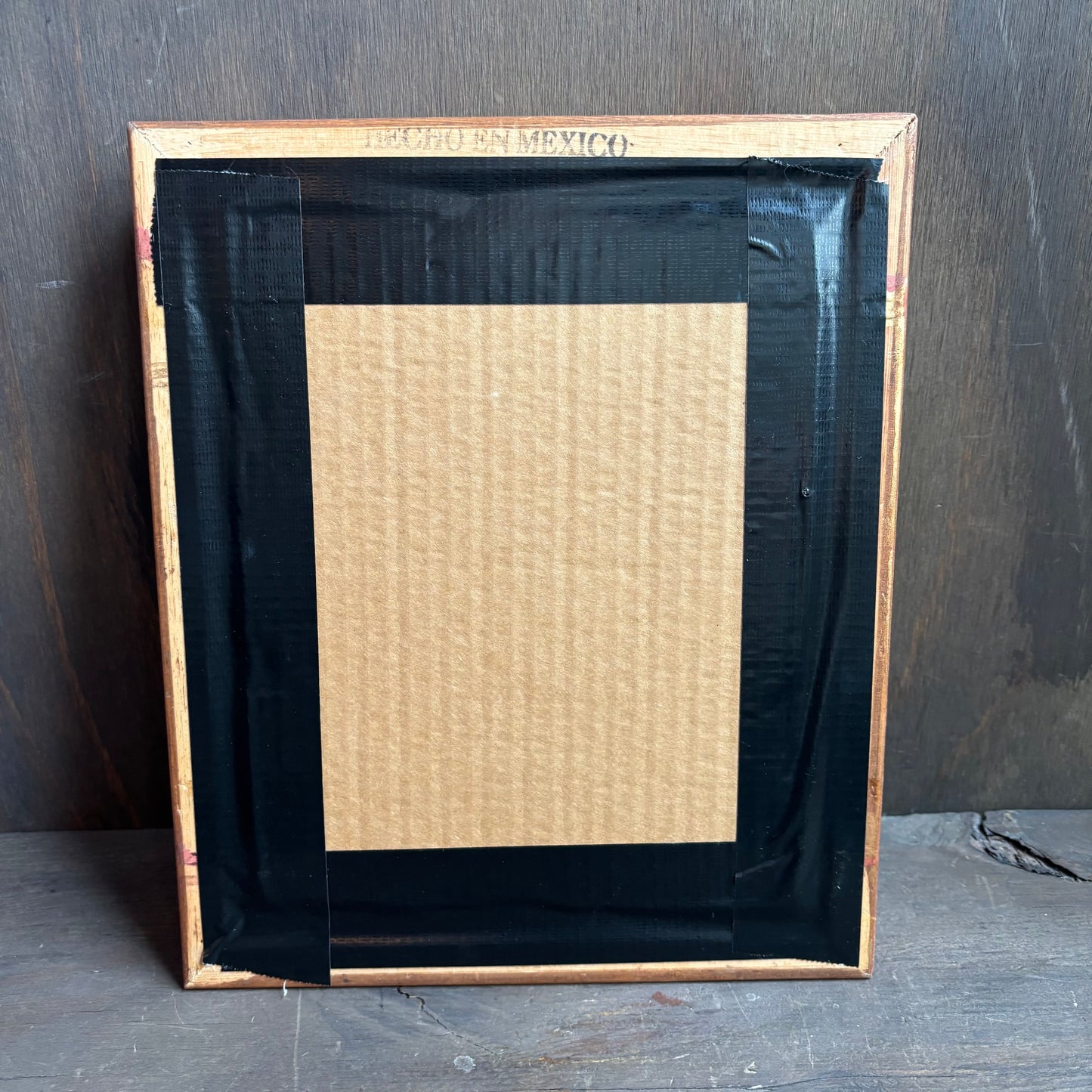 Chinese Landscape on Cork in Gold Frame