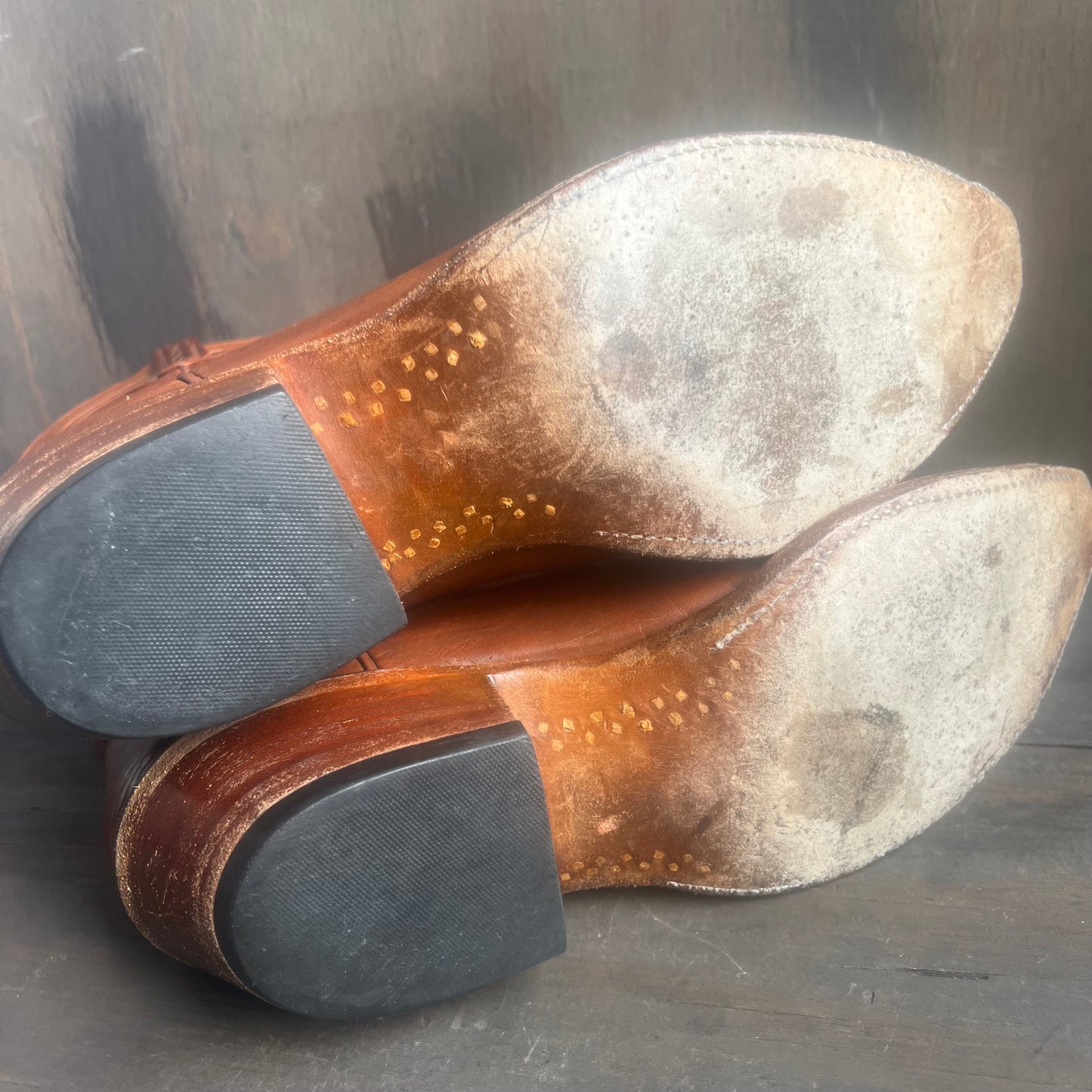 Lucchese Rust Colored Snip Toe Boots