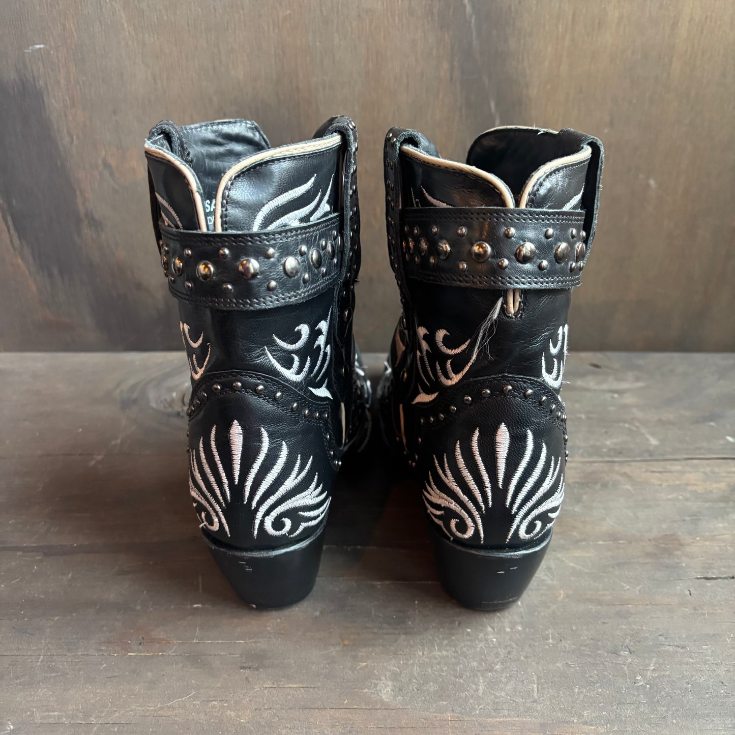 J.B Dillon Embroidered Black Boots