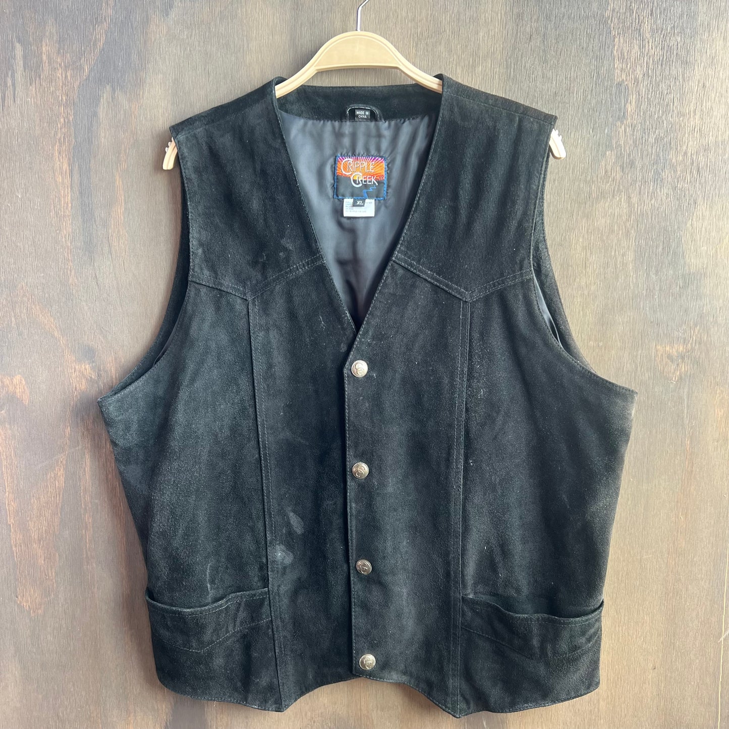 Cripple Creek Black Suede Vest