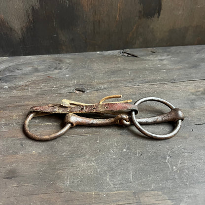 Vintage Decorative Bridle Bit with Leather Strap