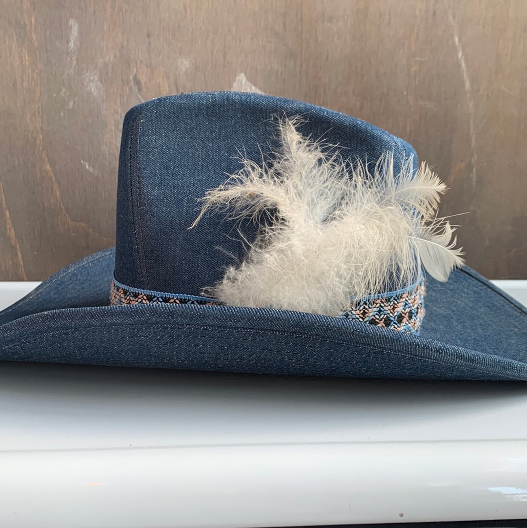 Denim cowboy best sale hat for sale