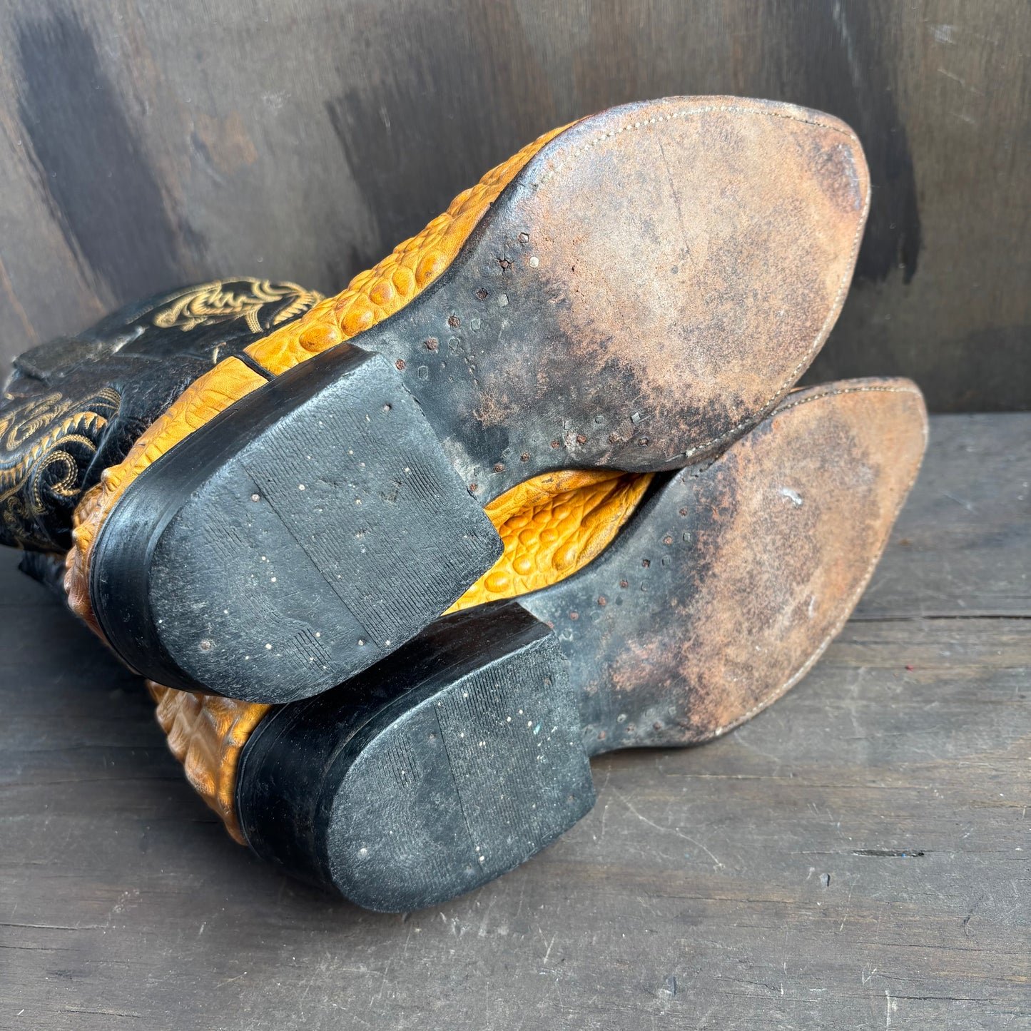 Custom Two-Tone Crocodile Boots