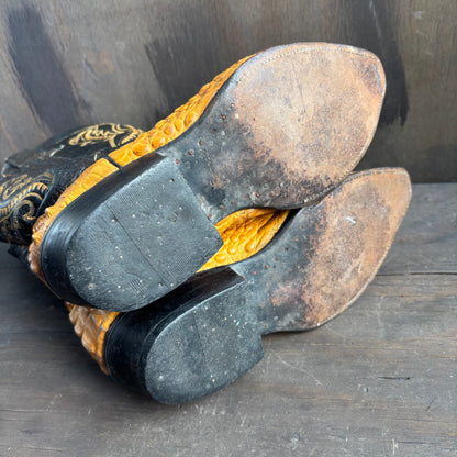 Custom Two-Tone Crocodile Boots